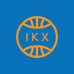 IKX Basketball Company logo. IKX Modern Sports logo design for entrepreneur and business. IKX Team Branding best icon.
