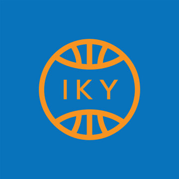 IKY Basketball Company logo. IKY Modern Sports logo design for entrepreneur and business. IKY Team Branding best icon.

