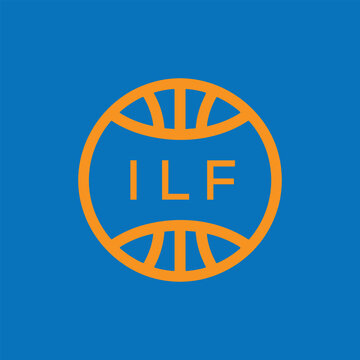 ILF Basketball Company logo. ILF Modern Sports logo design for entrepreneur and business. ILF Team Branding best icon.
