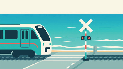 Naklejka premium Train Modern Speed Illustrator Artwork Banner Background Design Template 