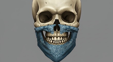 Obraz premium Skull with bandana