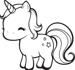 Unicorn's Gentle Charm: A whimsical unicorn with a spiraled horn, and flowing mane. evokes feelings of wonder and magic. 