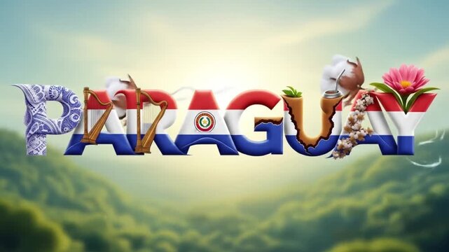 Paraguay country name design