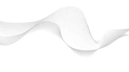 Abstract gray wave element for design, vector illustration,  Abstract wave lines digital element for certificate design.