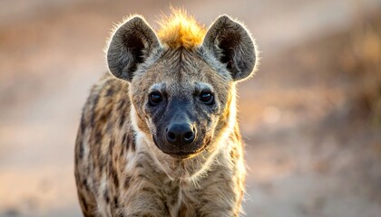 Close-up of a hyena in a natural setting