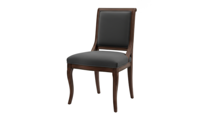 Elegant chair with dark upholstery