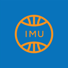 IMU Basketball Company logo. IMU Modern Sports logo design for entrepreneur and business. IMU Team Branding best icon.
