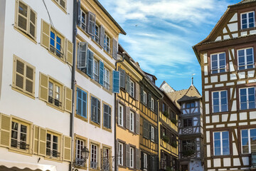 Fototapeta premium Strasbourg in France, old city center with colorful houses