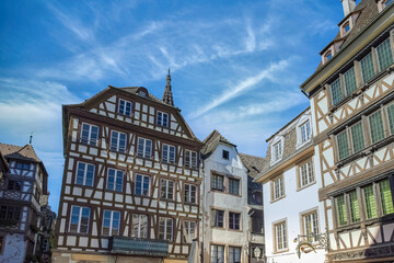 Fototapeta premium Strasbourg in France, old city center with colorful houses