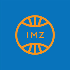IMZ Basketball Company logo. IMZ Modern Sports logo design for entrepreneur and business. IMZ Team Branding best icon.
