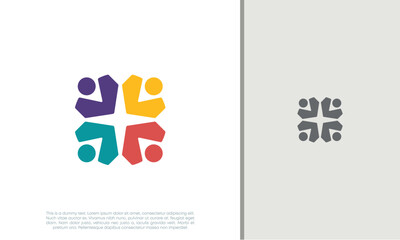 Global Community Logo Icon Elements Template. Community human Logo template vector. Community health care. Abstract Community logo