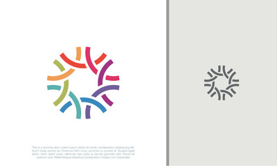 Global Community Logo Icon Elements Template. Community human Logo template vector. Community health care. Abstract Community logo