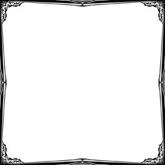 Classic Black and White Ornamental Certificate Frame Vector