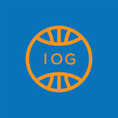 IOG Basketball Company logo. IOG Modern Sports logo design for entrepreneur and business. IOG Team Branding best icon.
