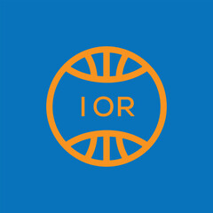 IOR Basketball Company logo. IOR Modern Sports logo design for entrepreneur and business. IOR Team Branding best icon.
