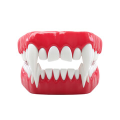 Vampire fangs teeth with Halloween costume prop.