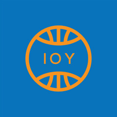 IOY Basketball Company logo. IOY Modern Sports logo design for entrepreneur and business. IOY Team Branding best icon.
