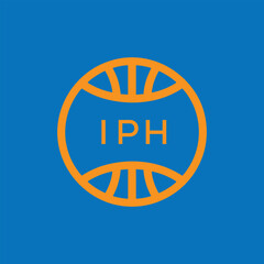 IPH Basketball Company logo. IPH Modern Sports logo design for entrepreneur and business. IPH Team Branding best icon.
