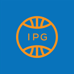 IPG Basketball Company logo. IPG Modern Sports logo design for entrepreneur and business. IPG Team Branding best icon.
