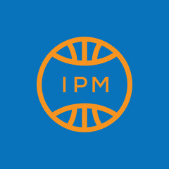 IPM Basketball Company logo. IPM Modern Sports logo design for entrepreneur and business. IPM Team Branding best icon.
