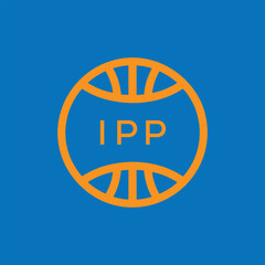 IPP Basketball Company logo. IPP Modern Sports logo design for entrepreneur and business. IPP Team Branding best icon.
