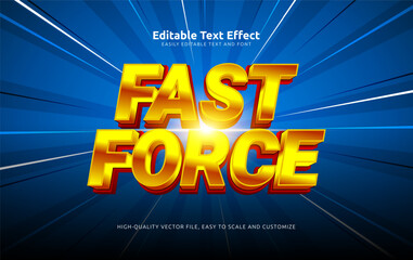 fast force editable text effect
