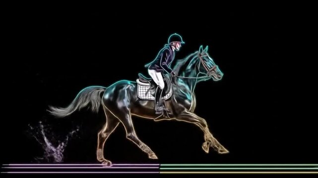 black horse on black background
