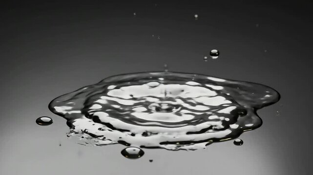 Dark liquid splash impact