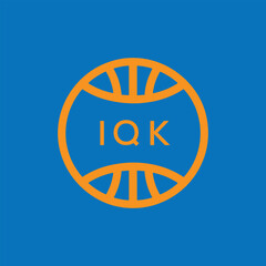 IQK Basketball Company logo. IQK Modern Sports logo design for entrepreneur and business. IQK Team Branding best icon.
