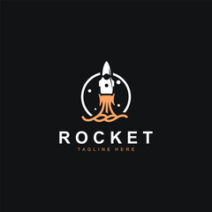 Rocket Logo Design template technology Design Concept