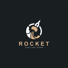 Rocket Logo Design template technology Design Concept
