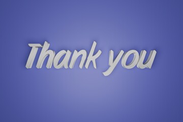 Thank you phrase banner design. 3d text rendering illustration