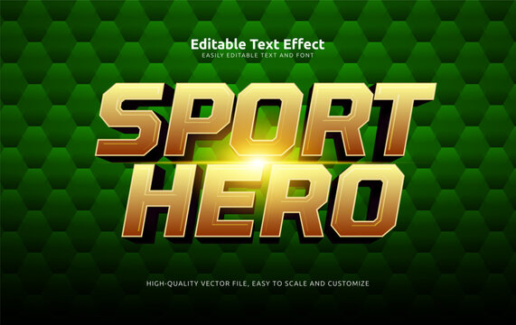 sport hero editable text effect