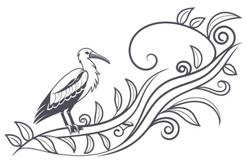 hand drawn bird