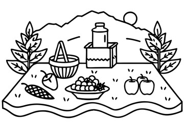 set of icons for restaurant