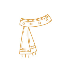 handdrawn winter scarf