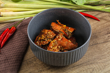 Steamed Spider crab Claws in tamatind sauce