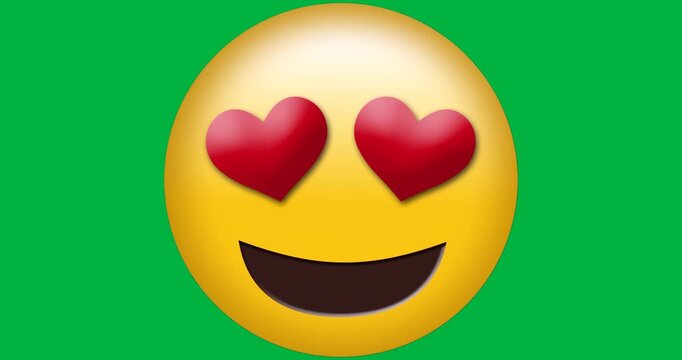 Heart eyes emoji floating on transparent background driving marketing love engagement metrics