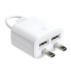 Charging action electronic device image studio setting close-up view utility of modern gadgets