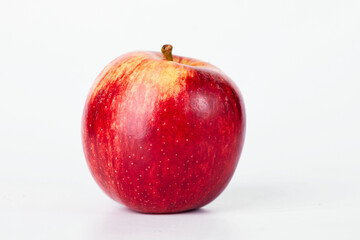 Red Apple On Cutting Board Clean White Setup