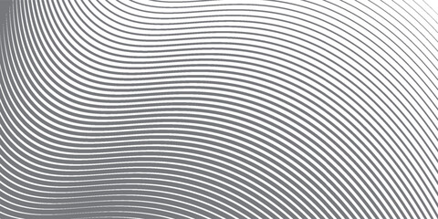 Line halftone gradation texture. Fading horizontal stripe gradient background. Repeating pattern backdrop. Black parallel thin to thick lines backdrop for overlay, print, cover, graphic design.