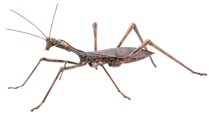 praying mantis isolated on white background