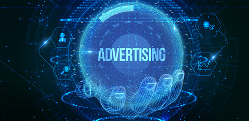 Fototapeta premium Advertising Marketing Plan Branding Business Technology concept. 3d illustration