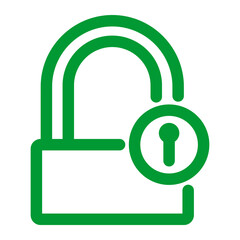 green padlock icon