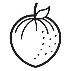 vector illustration of a dabai fruit line art