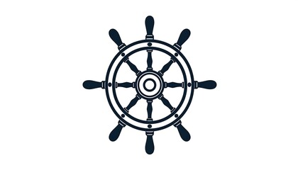 Obraz premium Nautical steering wheel graphic