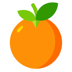 dekopon fruit silhouette on white background