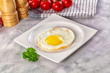 Roasted one egg for breakfast