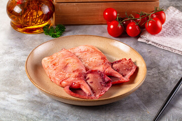 Delicous roasted calamari with protein