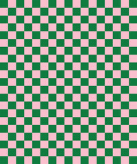 Green and Icy Blue Christmas Checkered Background Snowy Holiday Design